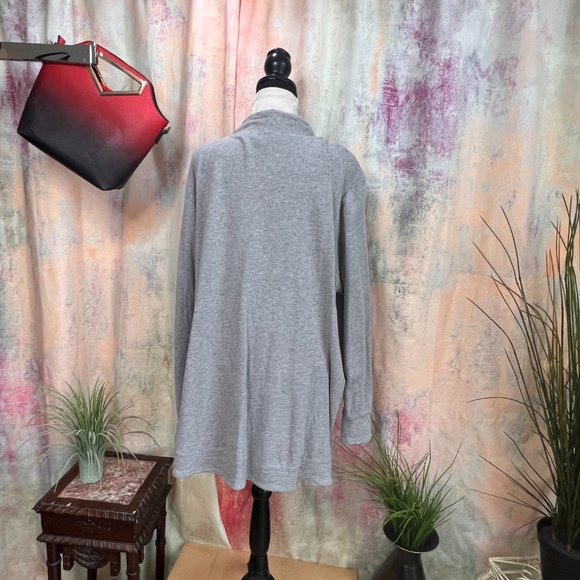 📌Philosophy Plus Size Cotton Blend Sweater w/ Kangaroo Pockets & Drawstring - Picture 2 of 14